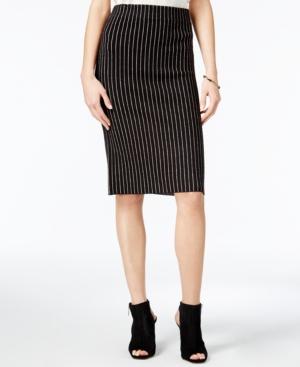 Bar Iii Striped Sweater Pencil Skirt, Only At Macy's