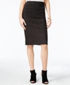 Bar Iii Striped Sweater Pencil Skirt, Only At Macy's