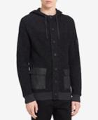 Calvin Klein Jeans Men's Textured-knit Hooded Sweater