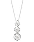 Prestige Unity Diamond Necklace, 14k White Gold Diamond Three Stone Drop Pendant (3/4 Ct. T.w.)
