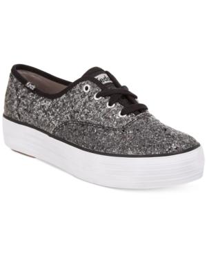 Keds Women's Triple Glitter Lace-up Flatform Sneakers Women's Shoes