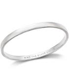 Kate Spade New York Silver-tone Find The Silver Lining Message Bangle Bracelet