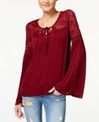 American Rag Juniors' Lace-trim Peasant Top, Created For Macy's