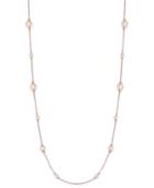 Kate Spade New York Rose Gold-tone Pink Imitation Pearl Strand Necklace