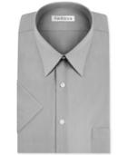 Van Heusen Big And Tall Poplin Solid Short-sleeved Dress Shirt