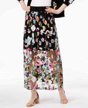 Cr By Cynthia Rowley Embroidered Maxi Skirt, Only At Macy's