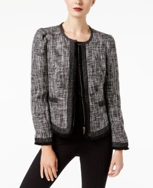 Inc International Concepts Cropped Tweed Jacket, Created For Macy's
