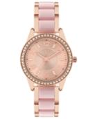 I.n.c. Women's Rose Gold-tone & Pink Bracelet Watch 34mm, Created For Macy's