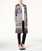 Jm Collection Printed Duster Cardigan, Only At Macy's