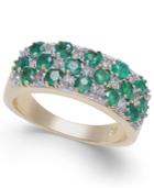 Emerald (1-1/5 Ct. T.w.) & Diamond (1/3 Ct. T.w.) Ring In 14k Gold