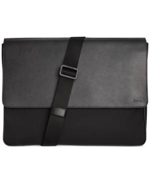Calvin Klein Nylon And Saffiano Leather Messenger Bag