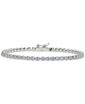 Giani Bernini Cubic Zirconia Boxed Bezel-set Tennis Bracelet In 18k Rose Gold-plated, 18k Gold-plated Sterling Silver And Sterling Silver, Created For Macy's
