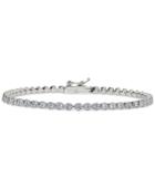 Giani Bernini Cubic Zirconia Boxed Bezel-set Tennis Bracelet In 18k Rose Gold-plated, 18k Gold-plated Sterling Silver And Sterling Silver, Created For Macy's