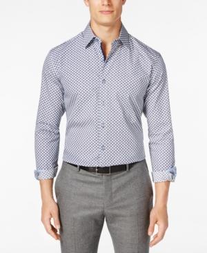 Tasso Elba Men's Shield Print Long-sleeve Shirt