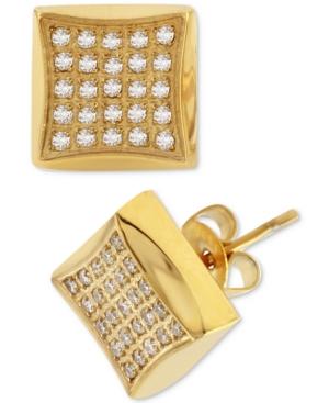 Diamond Square Cluster Stud Earrings (1/4 Ct. T.w.)