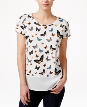 Maison Jules Butterfly-print T-shirt, Only At Macy's