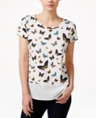 Maison Jules Butterfly-print T-shirt, Only At Macy's