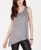 Material Girl Active Juniors' Side-slit Marled Knit Top, Created For Macy's