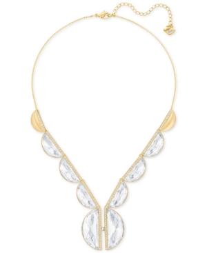 Swarovski Gold-tone Crystal Statement Necklace