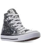 Converse Women's Chuck Taylor Sequin High-top Casual Sneakers From Finish Line