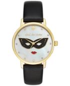 Kate Spade New York Women's Metro Black Leather Strap Watch 34mm Ksw1181