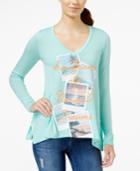 Self Esteem Juniors' Sunbeams Long-sleeve Graphic T-shirt