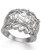 Diamond Daisy Ring (1/4 Ct. T.w.) In Sterling Silver
