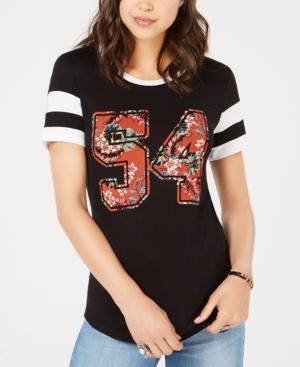 Rebellious One Juniors' Graphic Football T-shirt