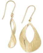 Simone I. Smith Textured Drop Earrings In 18k Gold Over Sterling Silver