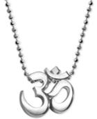 Alex Woo Little Faith Om Pendant Necklace In Sterling Silver