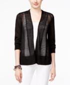 Alfani Mixed-stitch Open-front Cardigan, Only At Macy's
