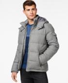 Guess Quilted Down-filled Jacket With Removable Hood