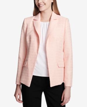 Calvin Klein Open-front Tweed Blazer