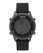 Kenneth Cole Reaction Men's Digital Black Silicone Strap Watch 45mm