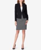 Tahari Asl Colorblocked Printed Skirt Suit