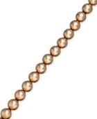 Bronzarte 18k Rose Gold Over Bronze Bracelet, High-shine Beaded Bracelet