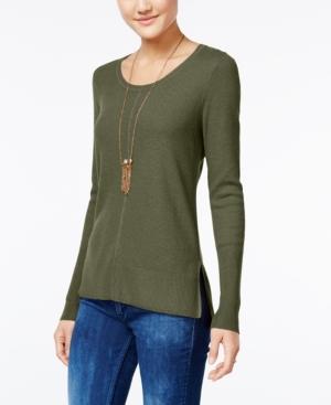 Hippie Rose Juniors' Braided-back Sweater