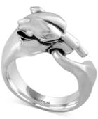 Gento By Effy Men's Panther Head Ring In Sterling Silver