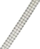 Cultured Freshwater Pearl Two-row Tennis Bracelet In Sterling Silver (3-1/2mm)