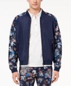 Daniel Hechter Paris Men's Adam Floral-print Raglan-sleeve Bomber Jacket