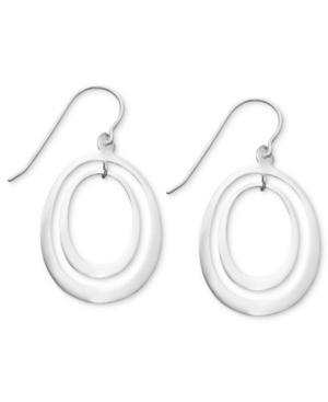 Giani Bernini Sterling Silver Earrings, Double Oval Drop Earrings
