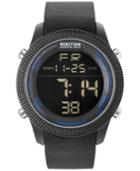 Kenneth Cole Reaction Men's Digital Black Silicone Strap Watch 50mm 10031945