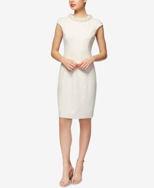 Betsey Johnson Imitation-pearl-collar Sheath Dress