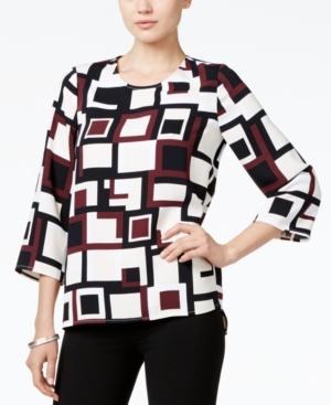 Alfani Petite Printed Top, Only At Macy's