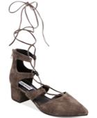 Steve Madden Women's Wishez Lace-up Block-heel Pumps