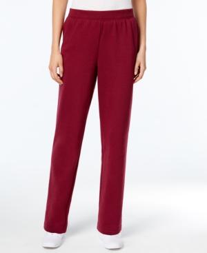 Karen Scott Petite Pull-on Fleece Pants, Only At Macy's