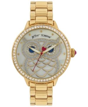Betsey Johnson Women's Owl Gold-tone Bracelet Watch 20mm