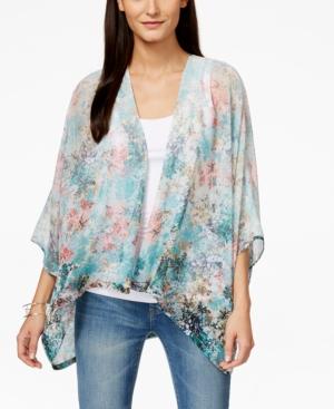 Karen Kane Floral-print Kimono Cardigan