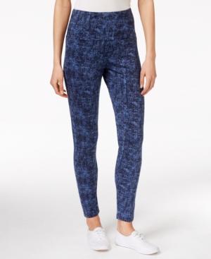 Style & Co. Sport Tummy-control Printed Active Leggings, Only At Macy's