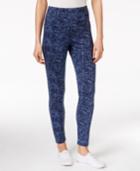 Style & Co. Sport Tummy-control Printed Active Leggings, Only At Macy's